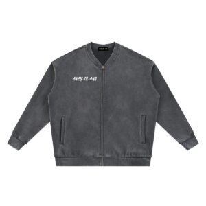 Safe Space Vintage Washed Baseball Jacket