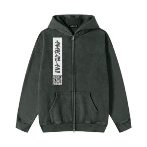 Big Fan of Human Rights Snow Wash Zip Hoodie