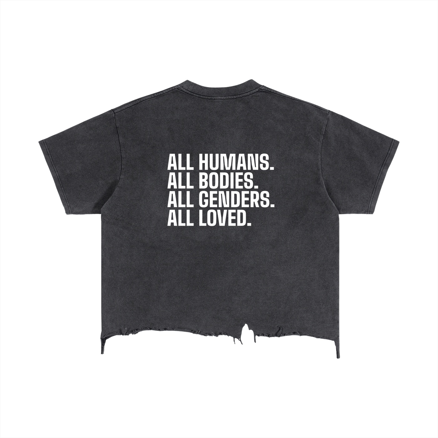 Safe Space All Loved Vintage Wash Distressed Tee - Image 2
