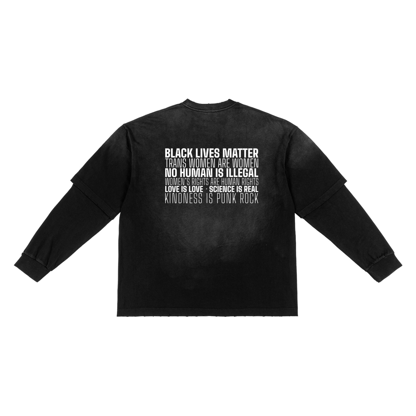 We Hold These Truths Sunfade Faux Layered Long Sleeve Tee - Image 2