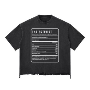 The Activist Facts Snow Wash Boxy Tee
